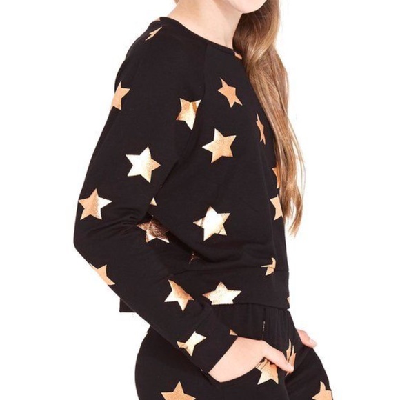 Terez Tops - Terez Girls Rose Gold Foil Star Crewneck